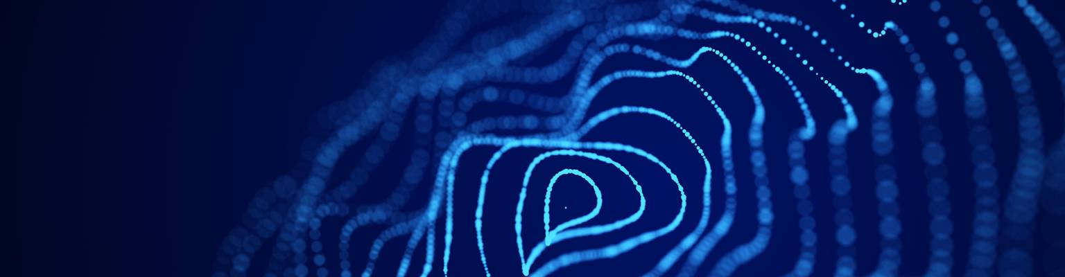 Abstract digital wave. Blue circular shape on the background. Futuristic point wave. Big data. 3D rendering.